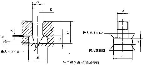 機床工作臺 T形槽和相應(yīng)螺栓標準